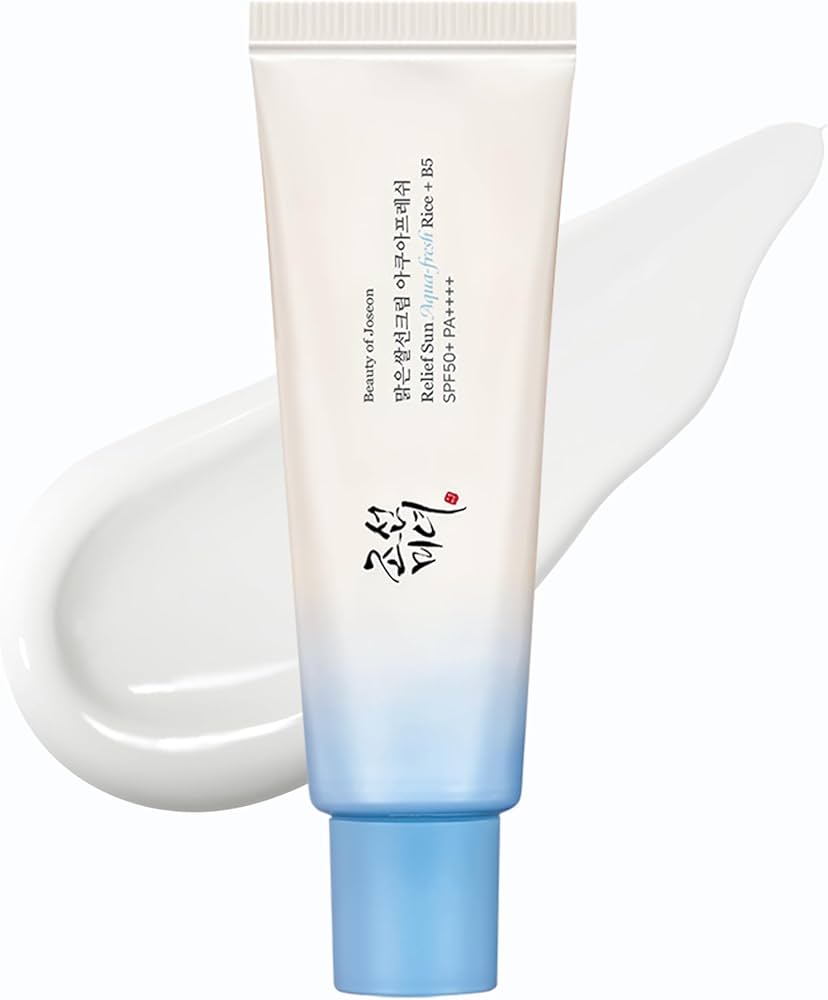 Beauty of Joseon Relief Sun Aqua-fresh Rice + B5 SPF50+ PA++++ 50ml — hydrating Korean sunscreen with rice extract and panthenol for a dewy refreshing finish and maximum UV protection