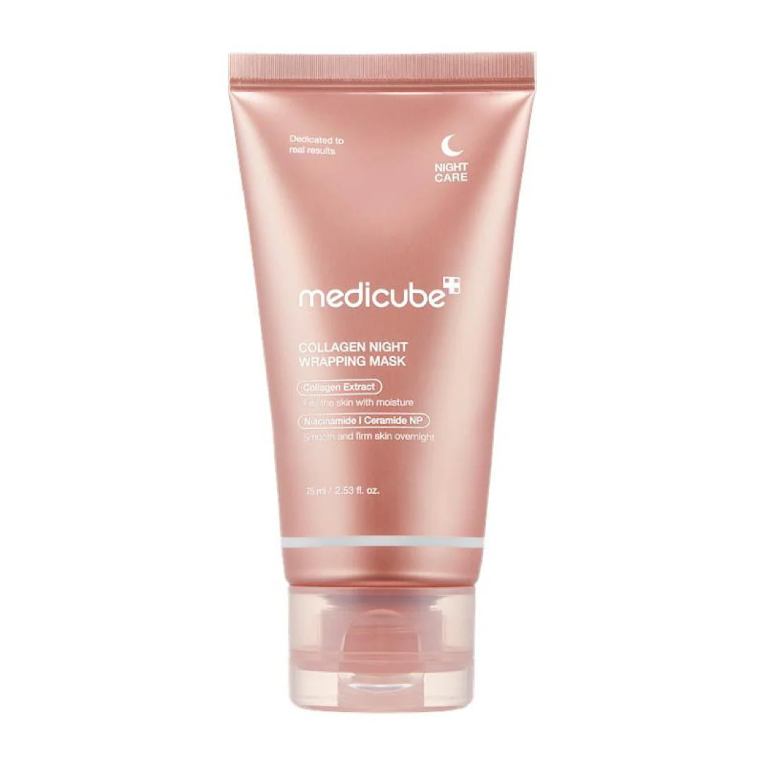 Medicube Collagen Night Wrapping Mask 75ml — Korean overnight sleeping mask with Collagen Extract, Niacinamide and Ceramide NP to firm, smooth and hydrate skin overnight