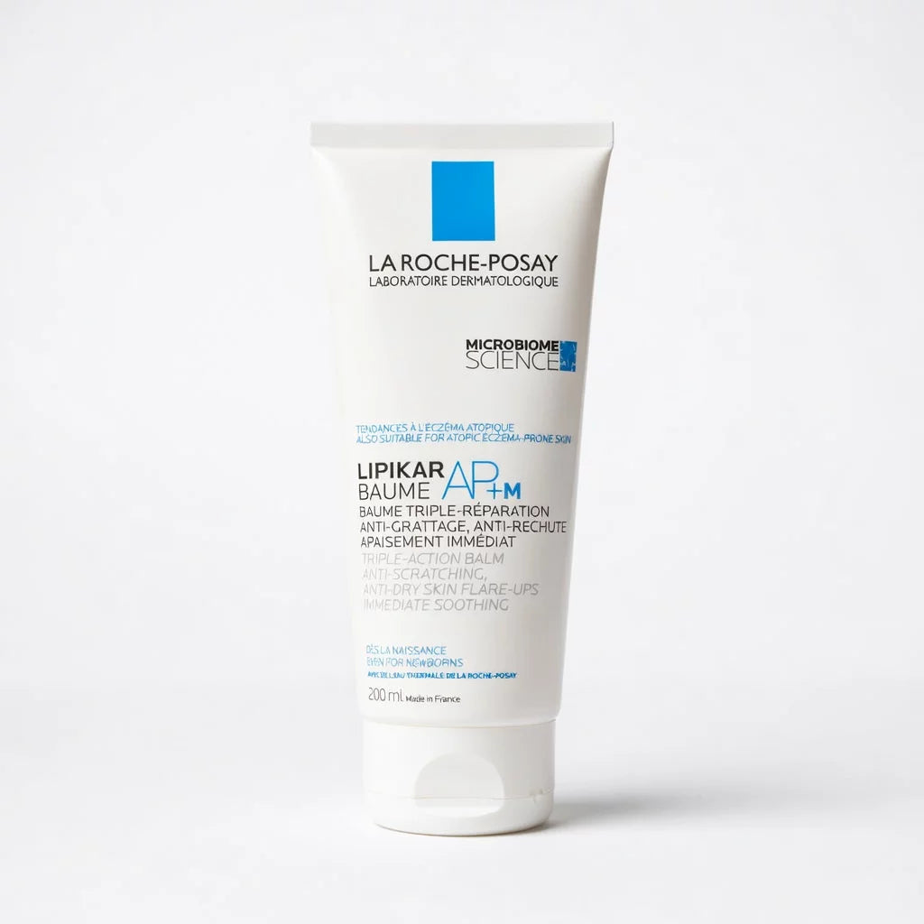 La Roche-Posay Lipikar Baume AP+M 200ml — triple-action eczema balm with Microbiome Science for immediate soothing, anti-scratching and flare-up prevention for eczema-prone and dry skin, safe for newborns