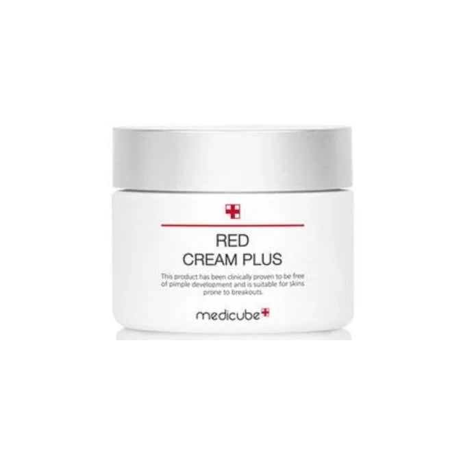 Medicube Red Cream Plus — clinically proven non-comedogenic daily moisturiser formulated free of pimple development for acne-prone and breakout-prone skin 100ml
