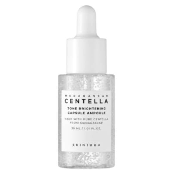 SKIN1004 Madagascar Centella Tone Brightening Capsule Ampoule 30ml — Korean brightening Cica ampoule with encapsulated brightening actives for tone correction, radiance and sensitive skin soothing

