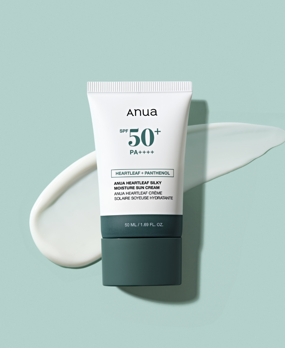 Anua Heartleaf Silky Moisture Sun Cream SPF50 Korean sunscreen