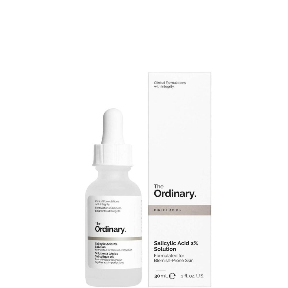 The Ordinary Salicylic Acid 2% Solution 30ml — BHA serum formulated for blemish-prone skin to clear pores, reduce blackheads and prevent breakouts
