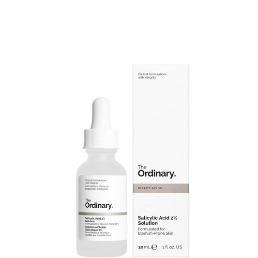 The Ordinary Salicylic Acid 2% Solution 30ml — BHA serum formulated for blemish-prone skin to clear pores, reduce blackheads and prevent breakouts
