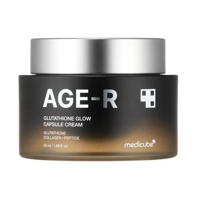 Medicube AGE-R Glutathione Glow Capsule Cream 50ml — premium Korean brightening and firming moisturiser with Glutathione, Collagen and Peptide for luminous youthful skin