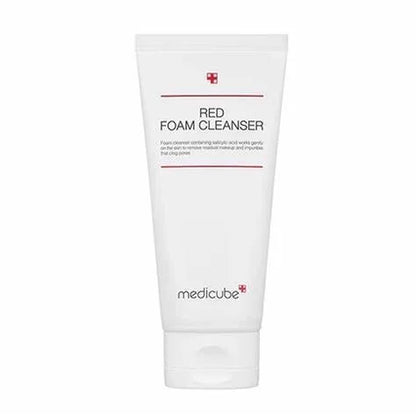 Medicube Red Foam Cleanser — Korean salicylic acid foam cleanser for acne-prone skin that removes residual makeup and pore-clogging impurities for clean clear skin  120ml
