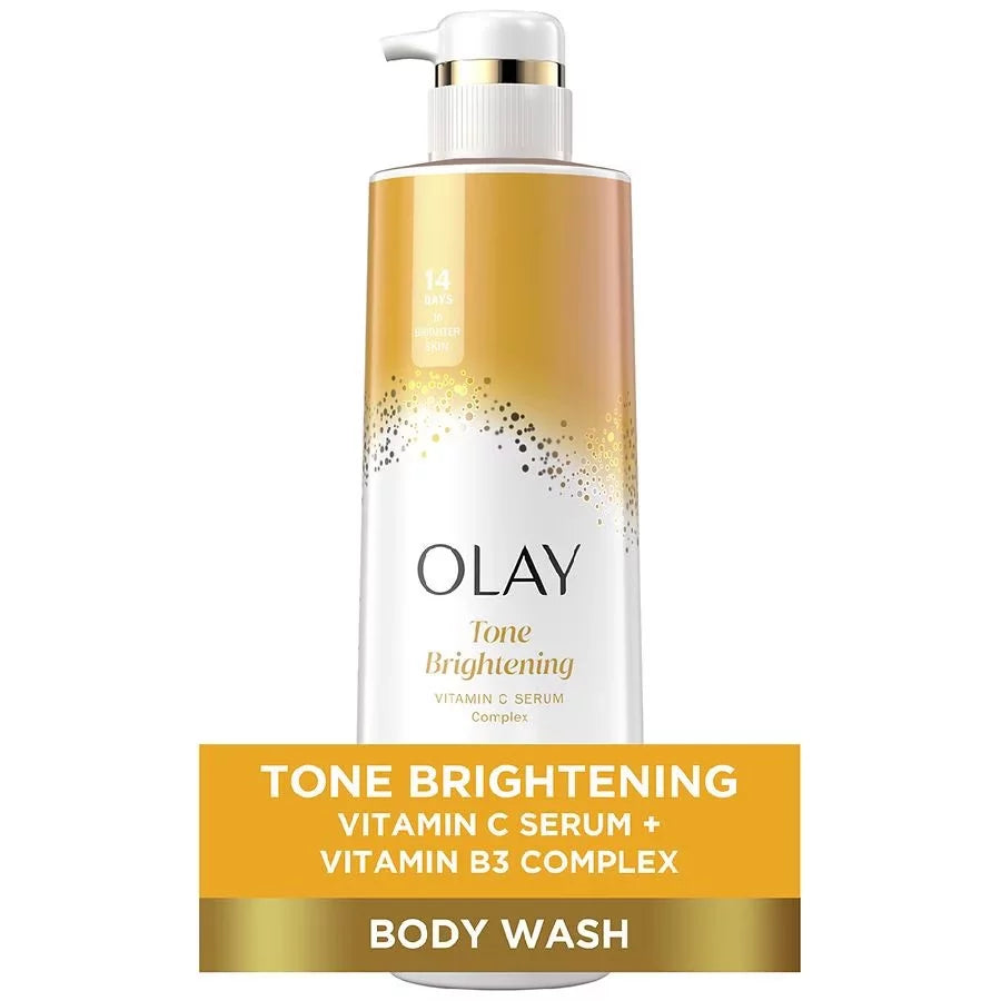 Olay Tone Brightening Body Wash with Vitamin C Serum and Vitamin B3 Complex — daily brightening body wash for visibly brighter and more even body skin tone in 14 days
