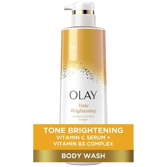 Olay Tone Brightening Body Wash with Vitamin C Serum and Vitamin B3 Complex — daily brightening body wash for visibly brighter and more even body skin tone in 14 days
