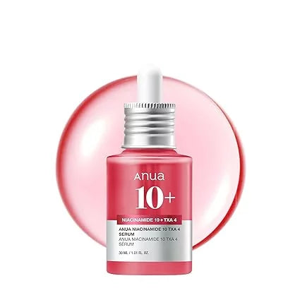 Anua Niacinamide 10 TXA 4 Serum 30ml — Korean dual brightening serum with Niacinamide 10% and Tranexamic Acid 4% for dark spot fading and even skin tone
